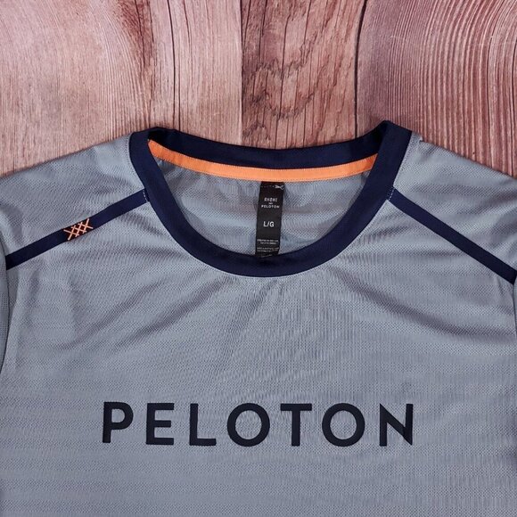 Rhone Peloton Mens Size Large Swift Short Sleeve Gray Performance Athletic Shirt - Picture 3 of 13